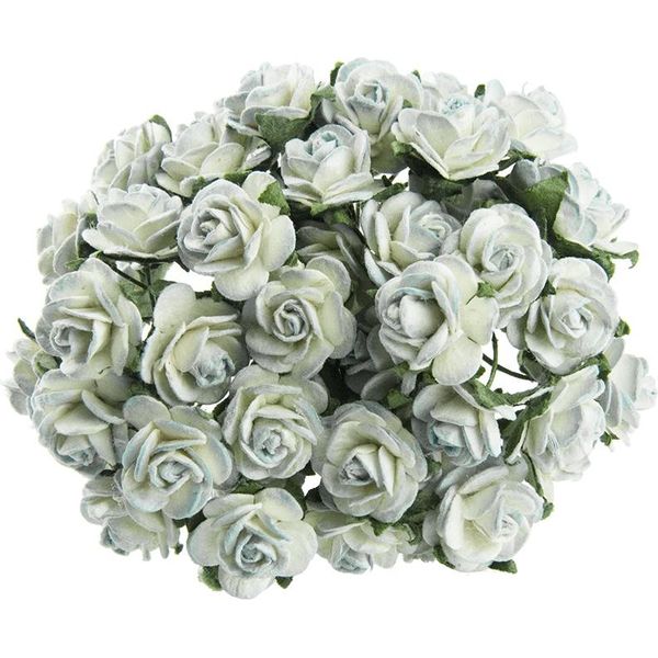 Rosen Aperto 25 Mm 25 Pezzi Scrapbooking Fiori Di Carta Di Gelso Fiori Bicolore 4-image