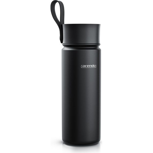 Arendo Thermo Mug To Go, Borraccia Thermos 550 Ml, Acciaio Inox A Doppia Parete, 24H Fredde/12H Calde, A Prova Di Perdite, Senza Bpa, Con Un Solo Clic, Impugnatura Morbida, Lavabile In Lavastoviglie-image