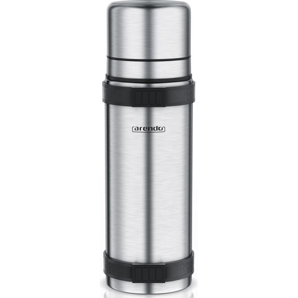 Caraffa Thermos Arendo In Acciaio Inox, Caraffa Thermos Da 1 Litro, A Doppia Parete, 24H Fredde/12H Calde, Safe-Loc One-Click, A Prova Di Perdite, 2 Tazze, Senza Bpa, Lavabile In Lavastoviglie-image
