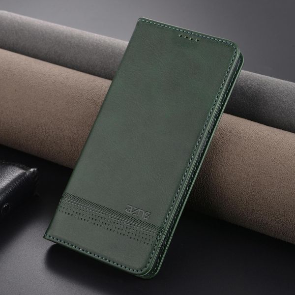 Custodia In Pelle Per Xiaomi Redmi Note 13 Pro+ 5G, Custodia Pieghevole A Portafoglio Con Chiusura Magnetica E Supporto Verde-image