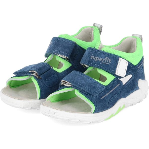 Superfit Ragazzi Sandali Mini-Scarpe Flow Blu Verde Scamosciato Tessile Dimensioni: 20-image