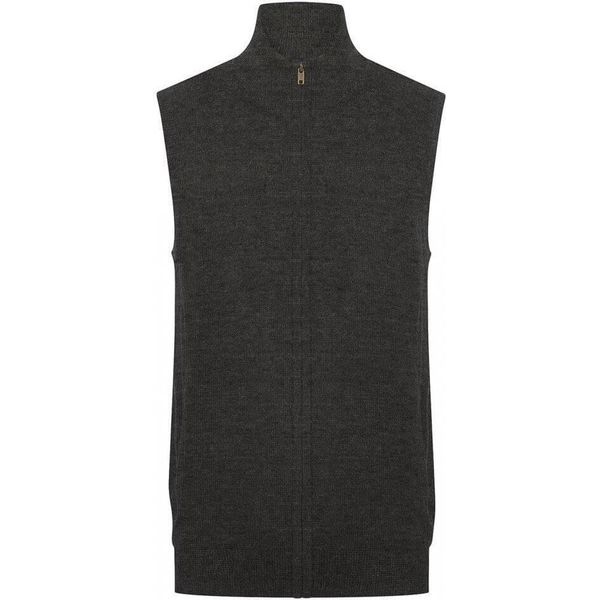 Henbury - Pullover Con Zip Frontale Da Uomo Senza Maniche RW10568 (L) (Grigio Screziato)-image