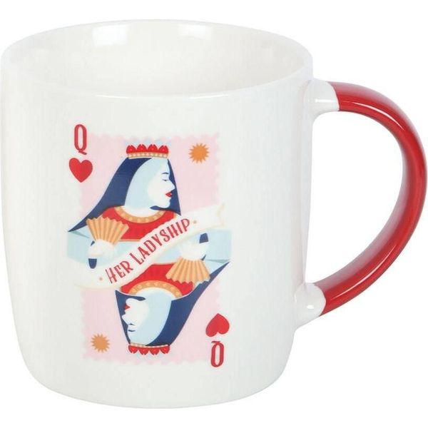 Something Different - Tazza Da Caffè "Her Ladyship"", Carte Da Gioco SD6873 (Taglia Unica) (Bianco/Rosso)"-image