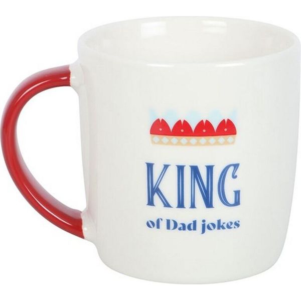Something Different - Tazza Da Caffè "King Of Dad Jokes"" SD6962 (Taglia Unica) (Bianco/Rosso/Blu)"-image