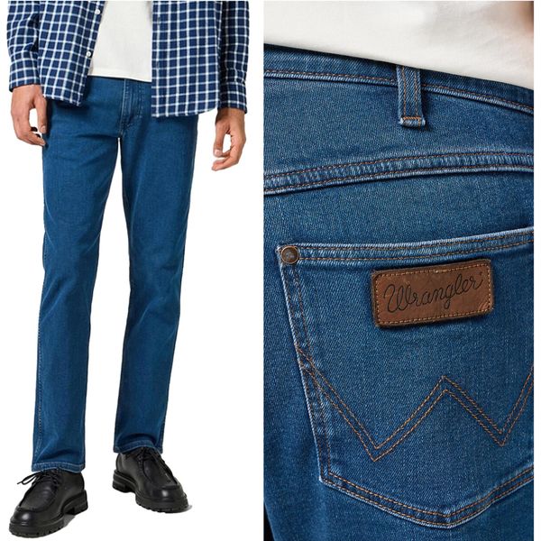 Wrangler, Jeanshosen Da Uomo, Vestibilità Dritta, Greensboro, W31 L32, Blau, Jeans, Baggyjeans, Buggy-image