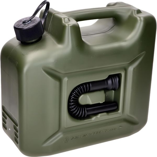 Tanica Di Benzina HüNersdorff Profi 10L Verde Oliva Con Tubo Di Uscita-image