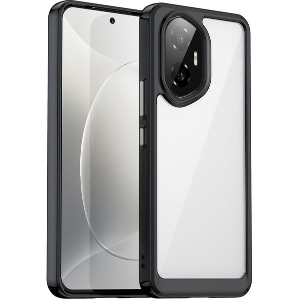 Custodia Per Honor 300 Trasparente, Protettiva In Silicone Tpu Antiurto Nero-image
