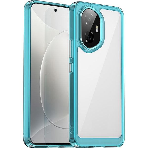Custodia Per Honor 300 Trasparente, Protettiva In Silicone Tpu Antiurto Blu Cielo-image