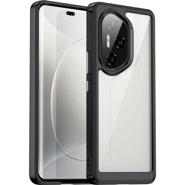 Custodia Per Honor 300 Pro Trasparente, Protettiva In Silicone Tpu Antiurto Nero-image