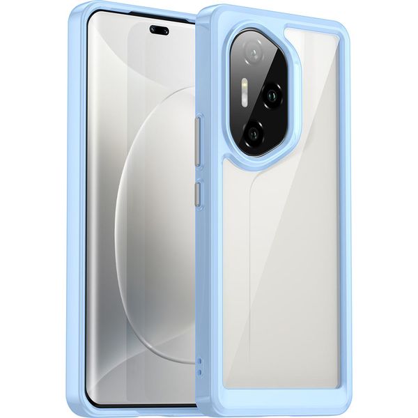 Custodia Per Honor 300 Ultra Trasparente, Protettiva In Silicone Tpu Antiurto Blu-image