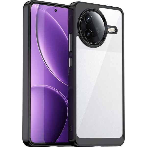 Custodia Per Xiaomi Redmi K80 Trasparente, Antiurto Tpu Silicone Custodia Protettiva Nero-image