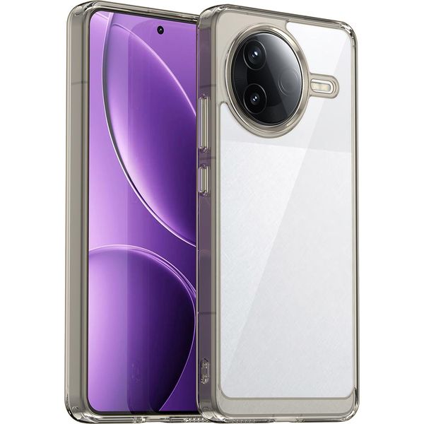Custodia Per Xiaomi Redmi K80 Trasparente, Antiurto Tpu Silicone Custodia Protettiva Grigio Titanio-image