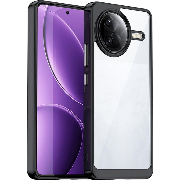 Custodia Per Xiaomi Redmi K80 Pro Trasparente, Antiurto Tpu Silicone Custodia Protettiva Nero-image