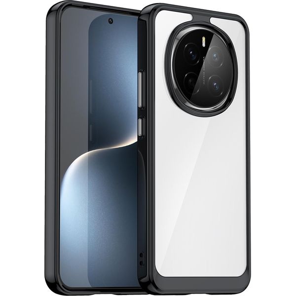 Custodia Per Honor Magic7 Trasparente, Protettiva In Silicone Tpu Antiurto Nero-image