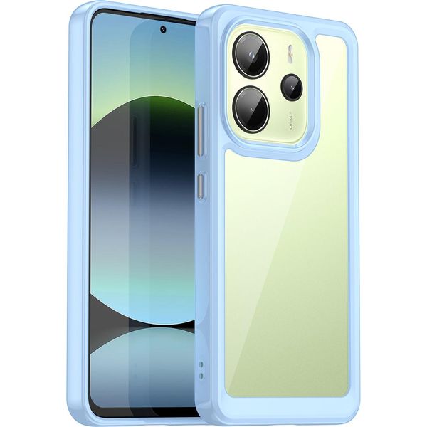 Custodia Per Xiaomi Redmi Note 14 4G Trasparente, Antiurto Tpu Silicone Custodia Protettiva Blu-image