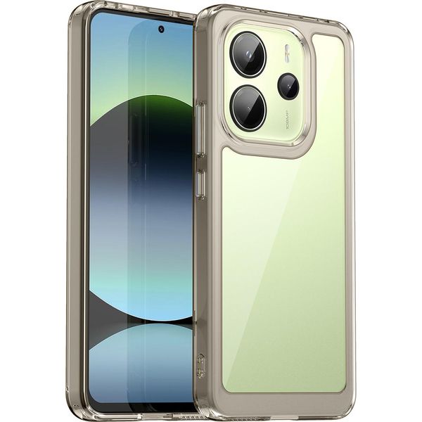 Custodia Per Xiaomi Redmi Note 14 4G Trasparente, Antiurto Tpu Silicone Custodia Protettiva Grigio Titanio-image