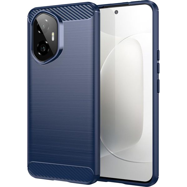 Custodia Per Honor 300 In Silicone Tpu Morbido, Fibra Di Carbonio, Custodia Protettiva Antiurto Blu-image
