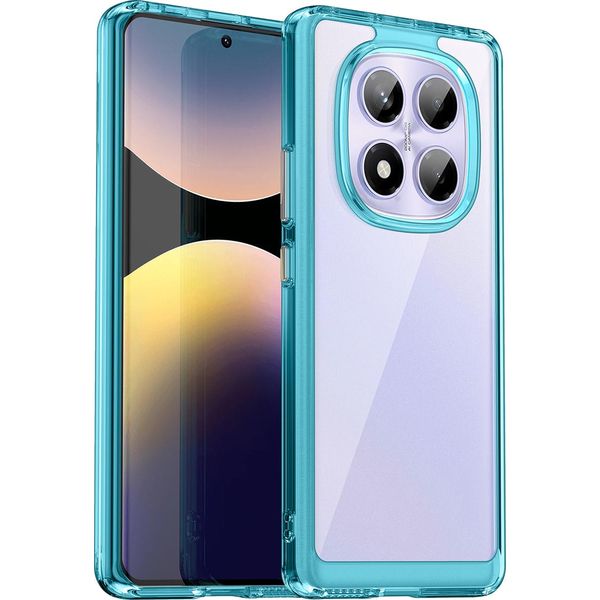 Custodia Per Xiaomi Redmi Note 14 Pro 4G Trasparente, Antiurto Tpu Silicone Custodia Protettiva Blu Cielo-image