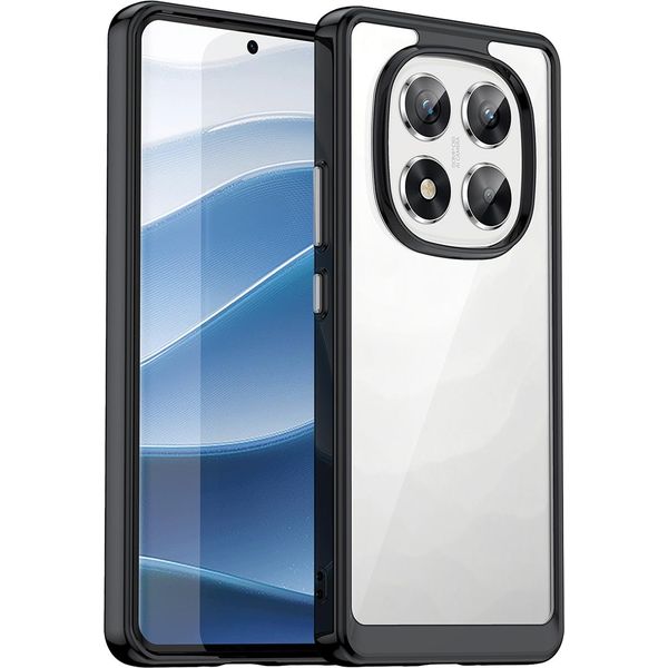 Custodia Per Xiaomi Redmi Note 14 Pro 5G Trasparente, Antiurto Tpu Silicone Custodia Protettiva Nero-image
