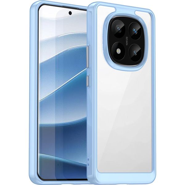 Custodia Per Xiaomi Redmi Note 14 Pro+ 5G Trasparente, Antiurto Tpu Silicone Custodia Protettiva Blu-image