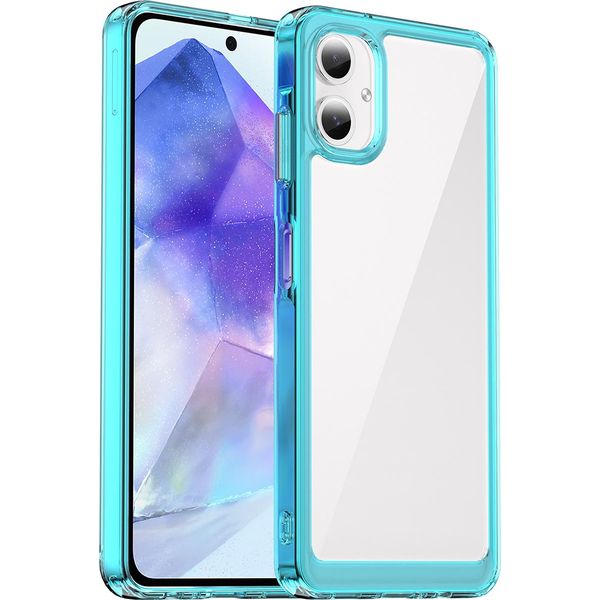 Custodia Per Samsung Galaxy A06 Trasparente, Protettiva In Silicone Tpu Antiurto Blu Cielo-image