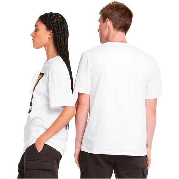 Timberland Stack Logo Maglietta A Maniche Corte Colorata Bianco L Uomo Bianco L-image