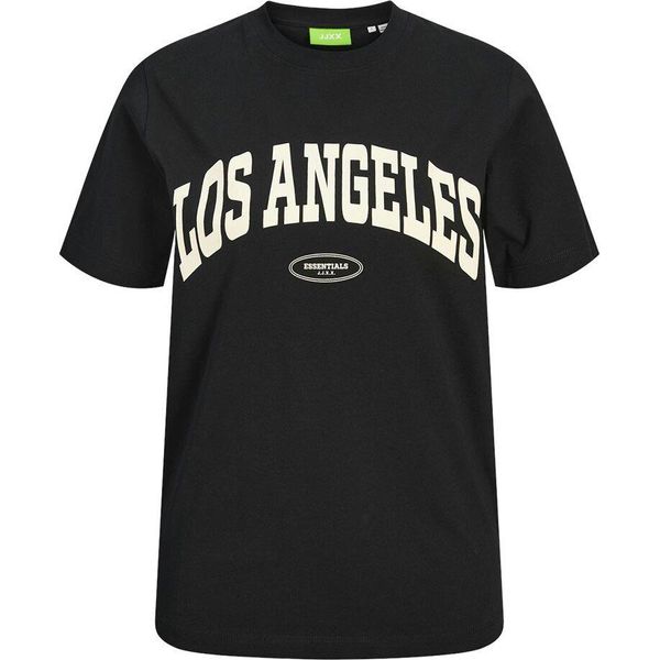 Jack & Jones Merle Reg Jjxx Maglietta A Maniche Corte Nero L Donna Nero L-image