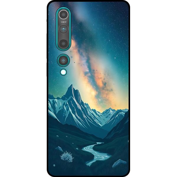 Smartphonica Custodia Per Telefono Adatta A Xiaomi Mi 10 / 10 Pro Con Impronta Di Cielo Stellato - Custodia Backcover In Tpu Con Design Spaziale E A Forma Di Via Lattea-image