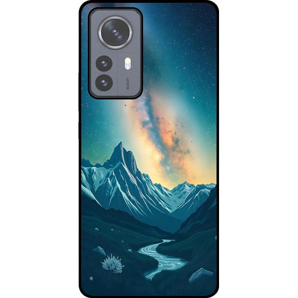 Smartphonica Custodia Per Telefono Adatta A Xiaomi 12 Pro Con Impronta Del Cielo Stellato - Custodia Backcover In Tpu Con Design Spaziale E A Forma Di Via Lattea-image