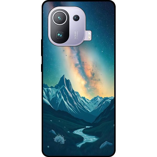 Smartphonica Custodia Per Telefono Adatta A Xiaomi Mi 11 Pro Con Impronta Di Cielo Stellato - Custodia Backcover In Tpu Con Design Spaziale E A Forma Di Via Lattea-image