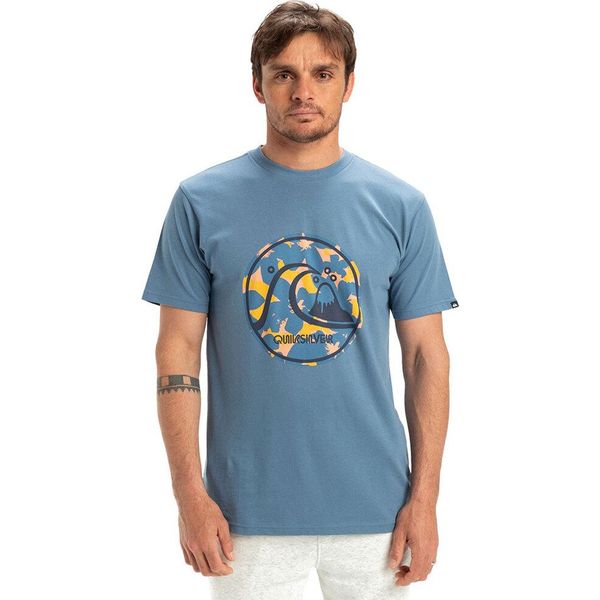Quiksilver Evo Bubble Wrapped T-Shirt Manica Corta Blu L Uomo Blu L-image