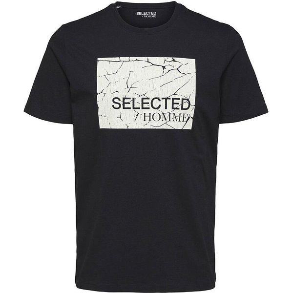 Selected Regular Dani T-Shirt A Maniche Corte Nero L Uomo Nero L-image
