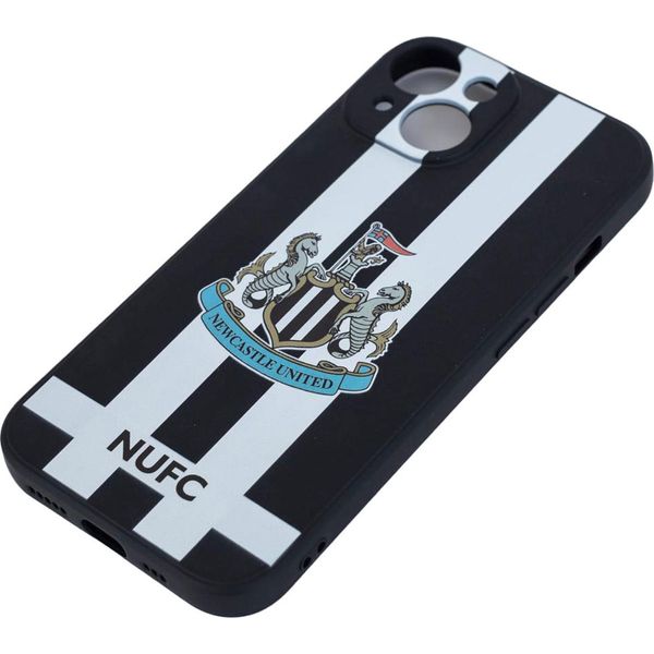 Newcastle United Fc - Custodia Per Cellulare, In Silicone, Con Strisce TA13355 (Taglia Unica) (Nero/Bianco)-image