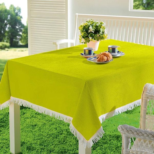 Emhelle Tovaglia Da Giardino Balcone Terrazzo 130 X 160 Cm, Verde Mela-image