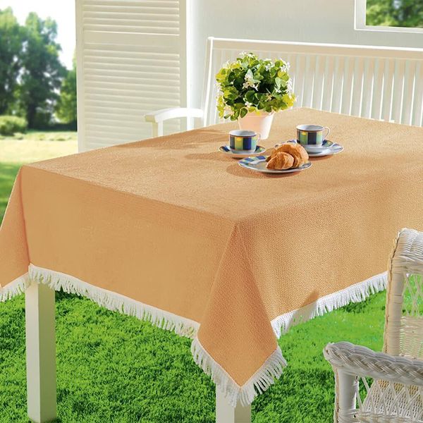 Tovaglia Da Giardino Emhelle Tovaglia Da Giardino Balcone Terrazza 130 X 160 Cm, Beige-image