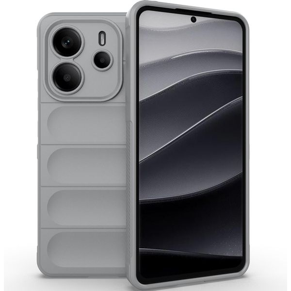 Custodia Per Xiaomi Redmi Note 14 4G Custodia Protettiva In Silicone Tpu Morbido Antiurto Grigio-image