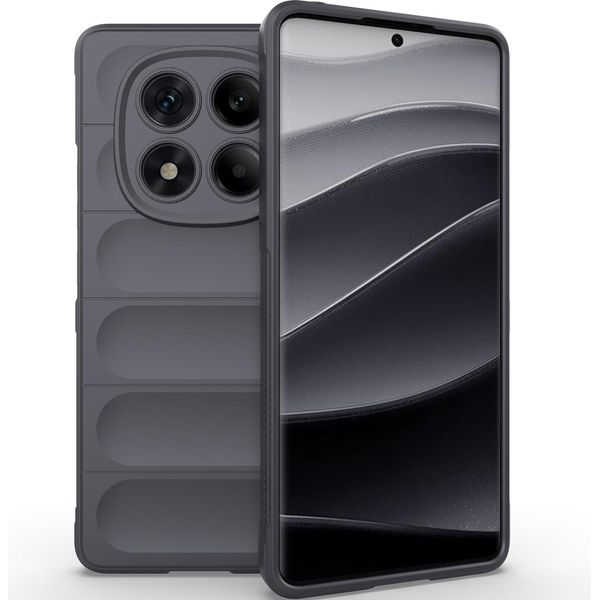 Custodia Per Xiaomi Redmi Note 14 Pro 4G Custodia Protettiva In Silicone Tpu Morbido Antiurto Grigio Scuro-image