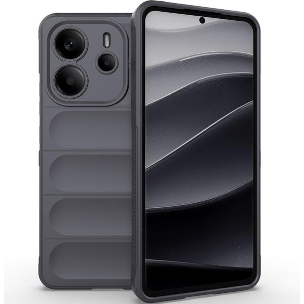 Custodia Per Xiaomi Redmi Note 14 4G Custodia Protettiva In Silicone Tpu Morbido Antiurto Grigio Scuro-image