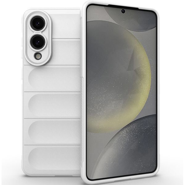 Custodia Per Samsung Galaxy S25 Edge Custodia Protettiva In Silicone Tpu Morbido Antiurto Bianco-image