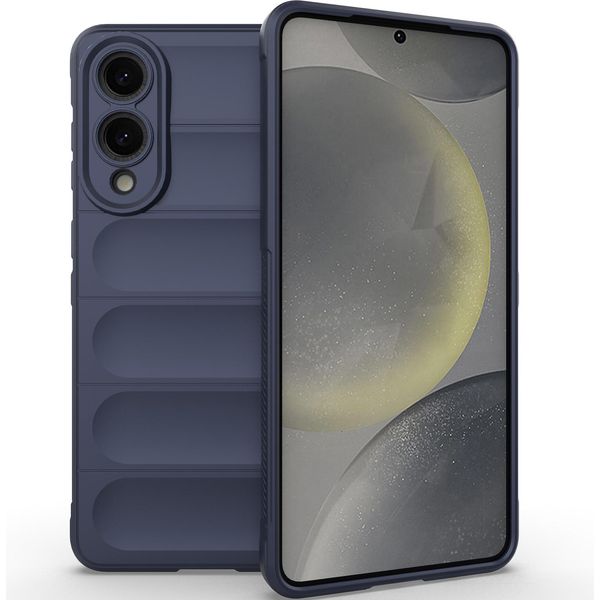 Custodia Per Samsung Galaxy S25 Edge Custodia Protettiva In Silicone Tpu Morbido Antiurto Blu Scuro-image