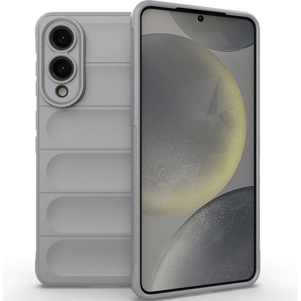 Custodia Per Samsung Galaxy S25 Edge Custodia Protettiva In Silicone Tpu Morbido Antiurto Grigio-image