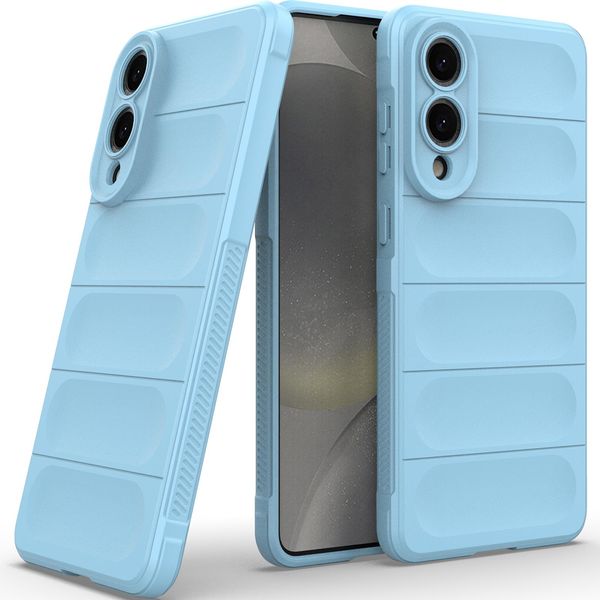 Custodia Per Samsung Galaxy S25 Edge Custodia Protettiva In Silicone Tpu Morbido Antiurto Blu-image