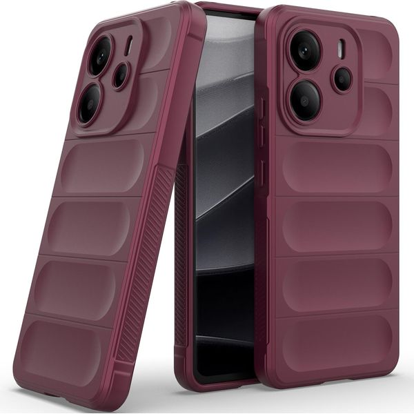 Custodia Per Xiaomi Redmi Note 14 4G Custodia Protettiva In Silicone Tpu Morbido Antiurto Prugna-image