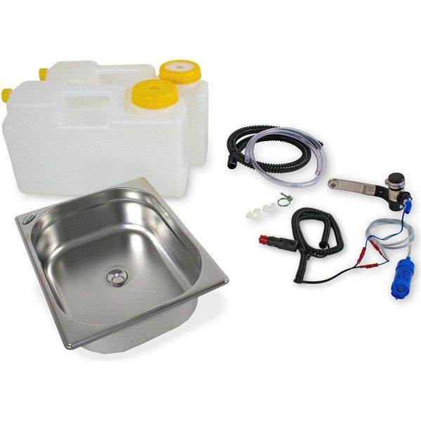 12V Mini Cucina Da Campeggio Cucina Kit Blocco Lavello 325X265X100Mm Vito T4 T5 T6-image