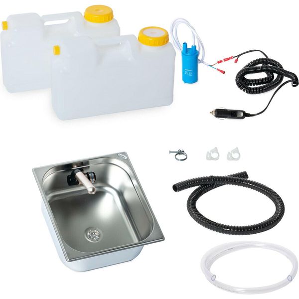 12V Mini Cucina Campeggio Cucina Caravan Camper Lavello 354X325X150 Mm Barwig 12 Litri-image