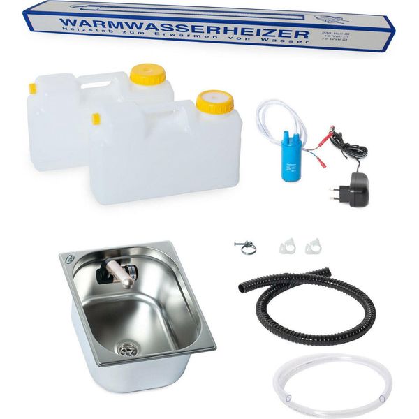 230V Acqua Calda Mini Cucina Vendita Kit Stand Lavello 325X265X150Mm Campeggio Womo-image