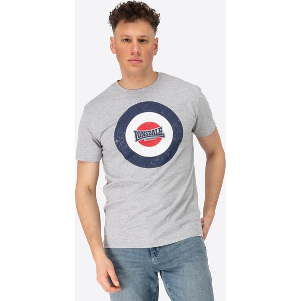 Maglietta Uomo Regular Fit Trevose Marl Grigio/Navy/Bianco Xl Lonsdale-image