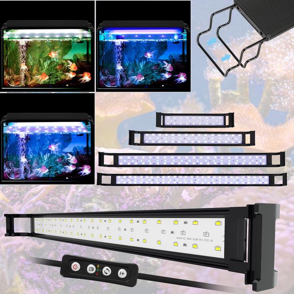 Clanmacy 45-60Cm Led Acquario Luce Lampada Pesce D'acqua Dolce Spettro Completo-image