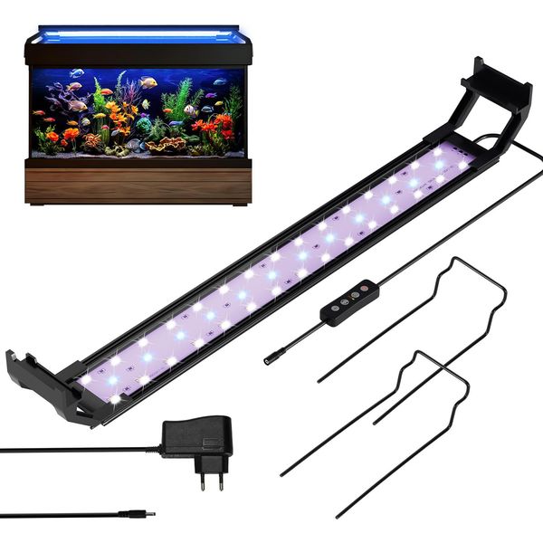 Aopunly 35-50Cm Led Acquario Luce Lampada Pesce D'acqua Dolce Spettro Completo-image