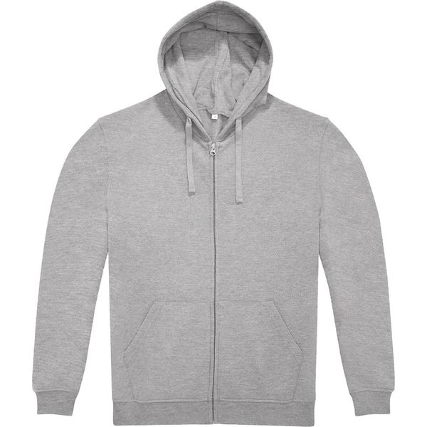 B&C - Felpa Con Cappuccio "ID.224"" Con Zip A Tutta Lunghezza Per Uomo/Donna Unisex RW10497 (Xxl) (Grigio)"-image